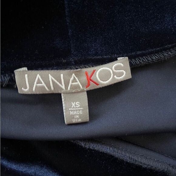 𝅺JANA KOS deep royal blue velvet off shoulder tunic with sparkle size XS - Picture 5 of 5